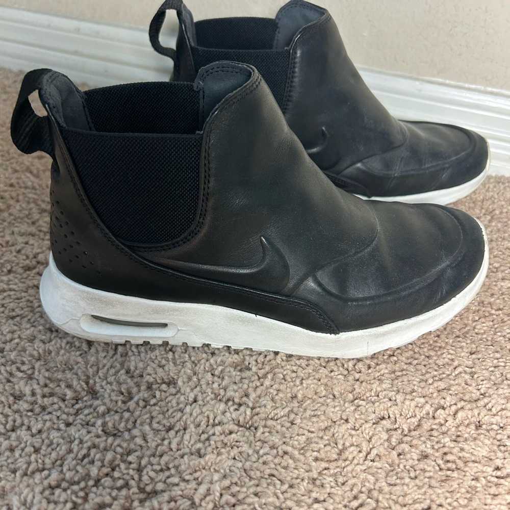 Nike Black and White Slip-On Shoes